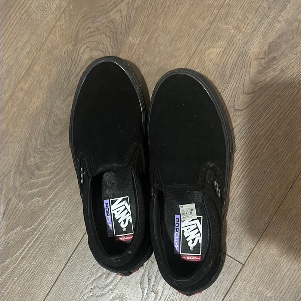 Vans Black Slip-On Sneakers Classic Canvas